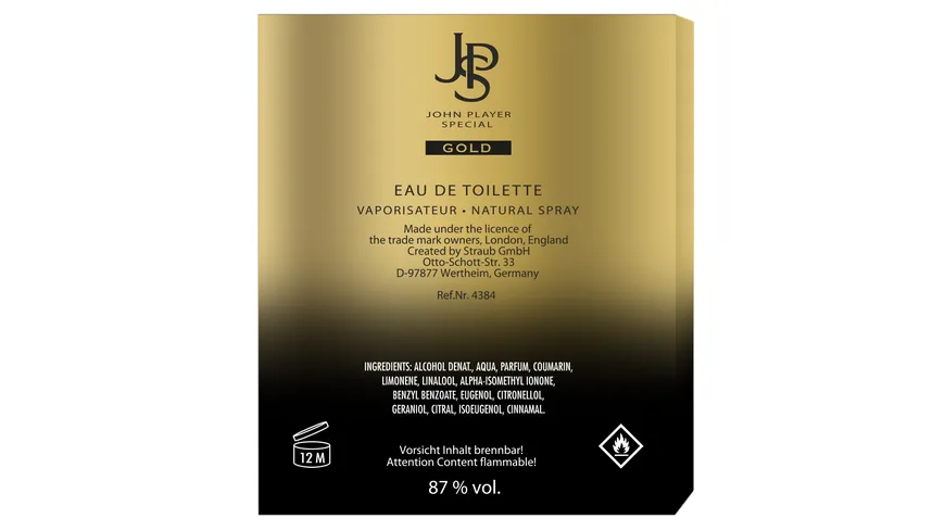 JOHN PLAYER Special Gold Eau de Toilette 100 ml