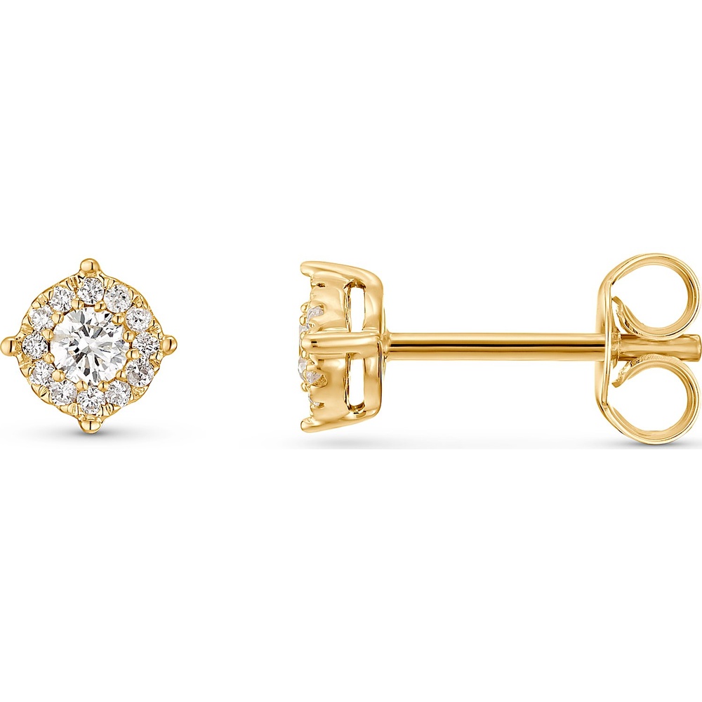 Valeria Boucles d'oreilles à fermoir à poussette 375 Or jaune Boucles d'oreilles