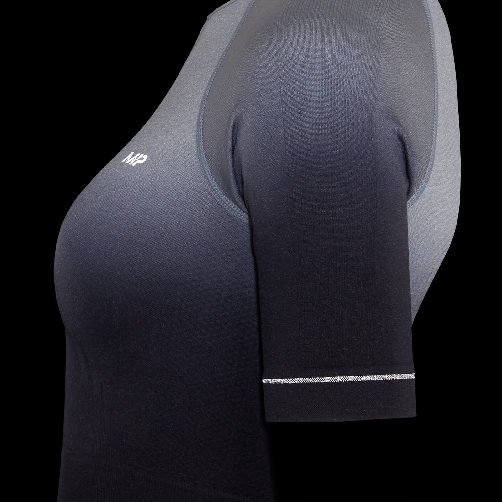 Crop top sans coutures MP Velocity Ultra pour femmes – Noir