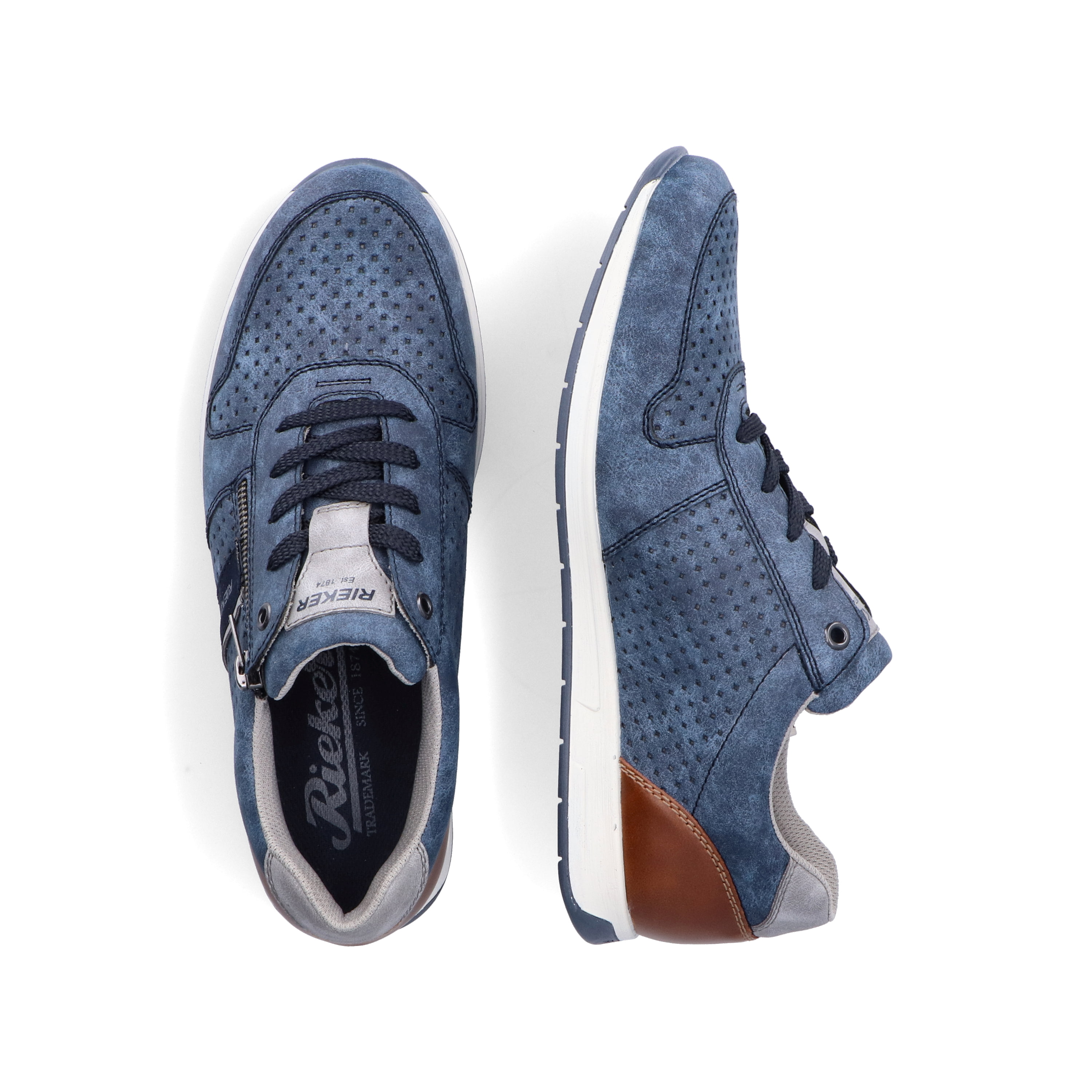 Rieker Herren Schnürschuhe himmelblau