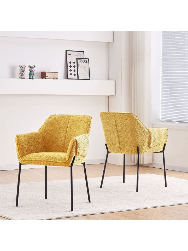 B&D Home Esszimmerstuhl JENNY in Gelb - (B)64 x (H)84 x (T)64 cm günstig kaufen onesize