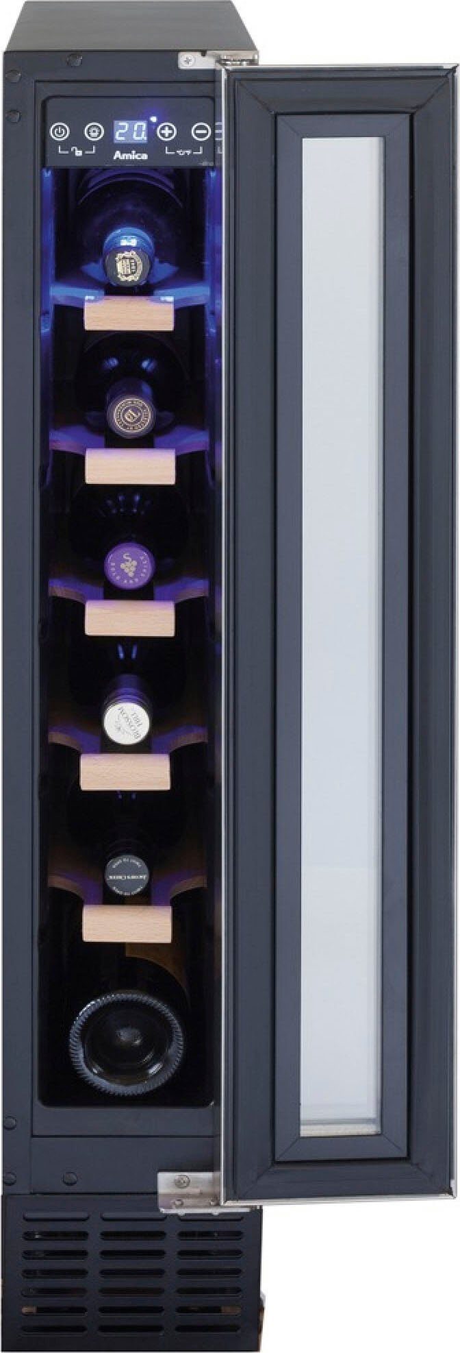 Amica Weinkühlschrank WK 341 101 E,für 6 Standardflaschen á 0,75l, Standkühlschrank