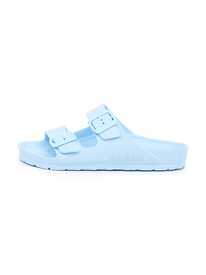 SABOKETS Pantoletten in Hellblau günstig kaufen