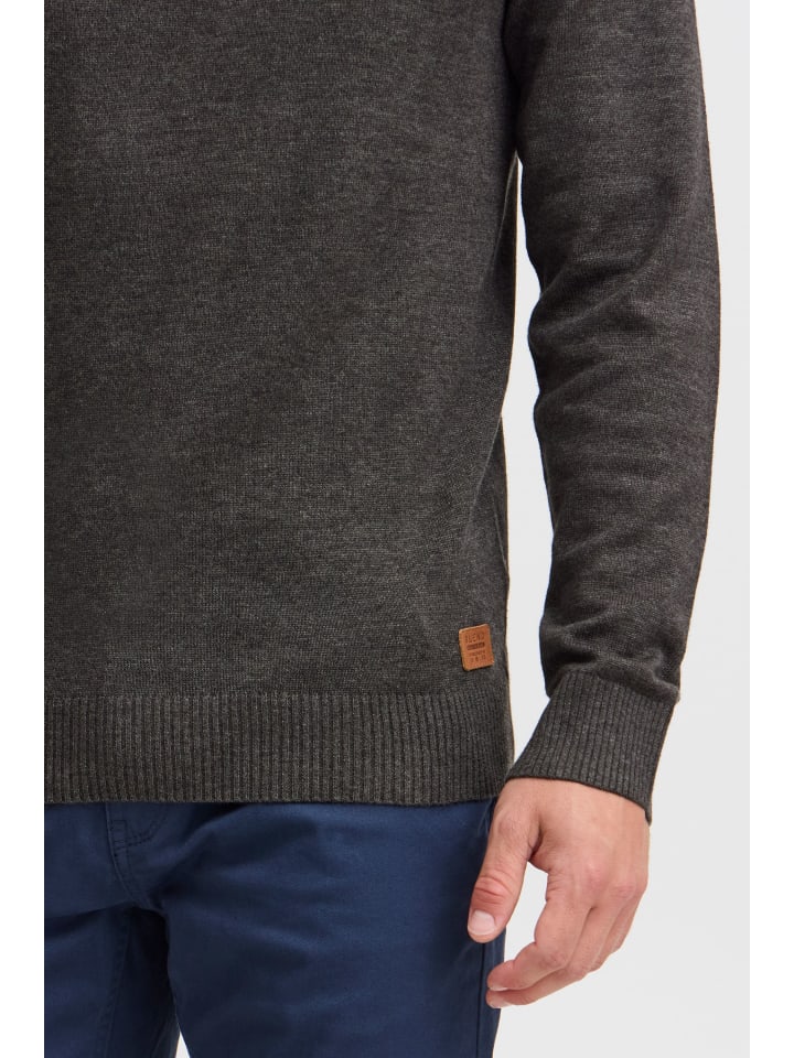 BLEND Troyer BHRobin 20704790ME Strickpulli mit hochabschließendem Kragen in dunkelgrau günstig kaufen