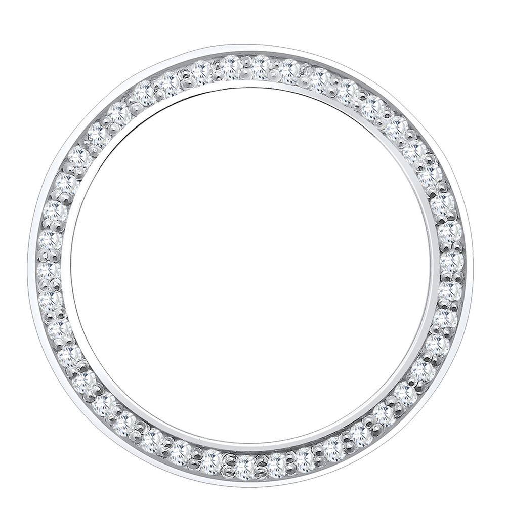 Elli PREMIUM Elli PREMIUM Bague Bandring Zirkonia Funkelnd Geo 925 Silber Joli Bague