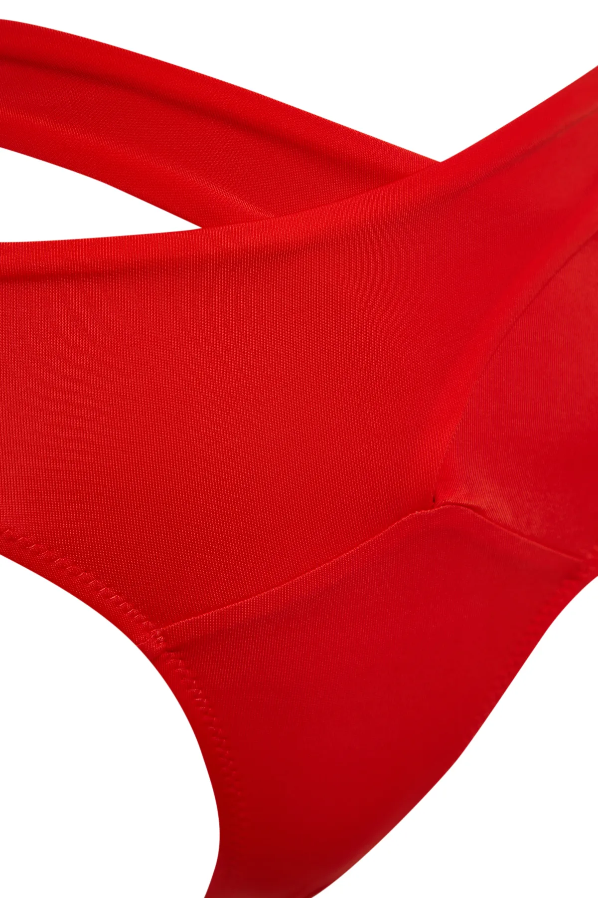 Trendyol Collection  Rotes, reguläres Bikiniunterteil mit Ausschnitt/Fenster und hoher Taille TBESS20BA0184