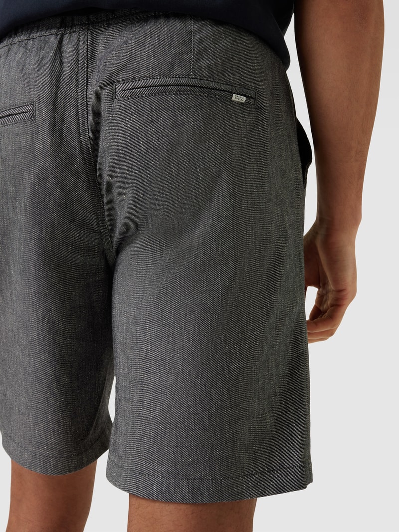 Bermudas mit Leinen-Anteil in marineblau
