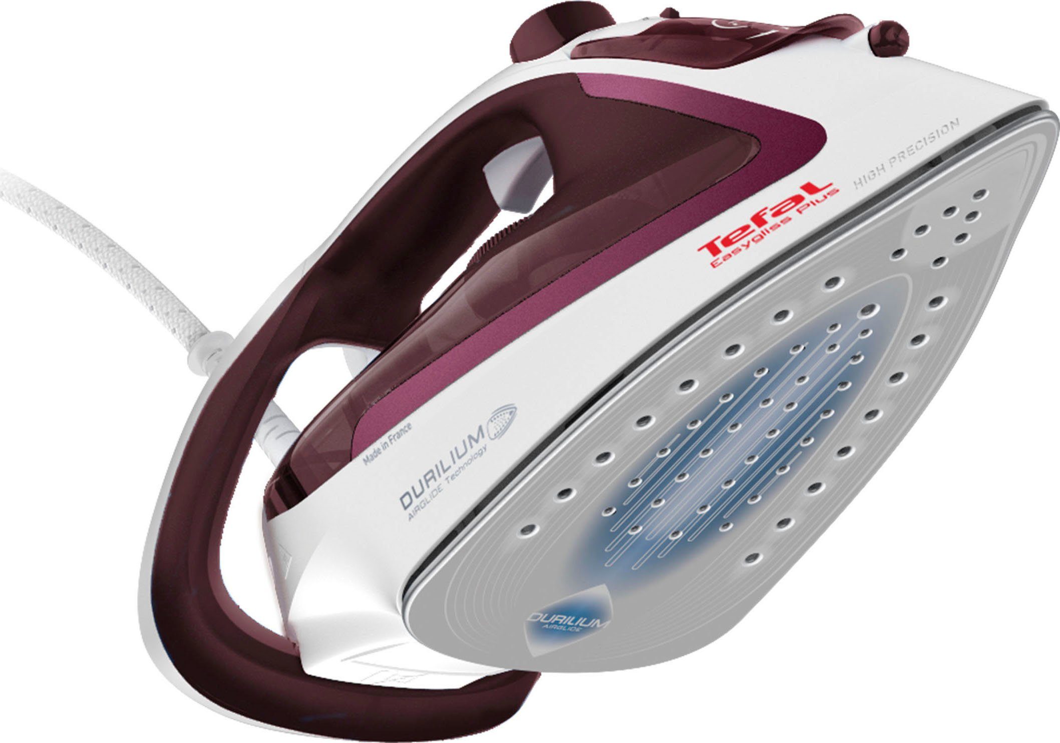 Tefal Dampfbügeleisen FV5716 Easygliss Plus, 2500 W, 190 g/Min. Dampfstoß, Vertikaldampf, XL Einfüllöffnung, stabile Ablage