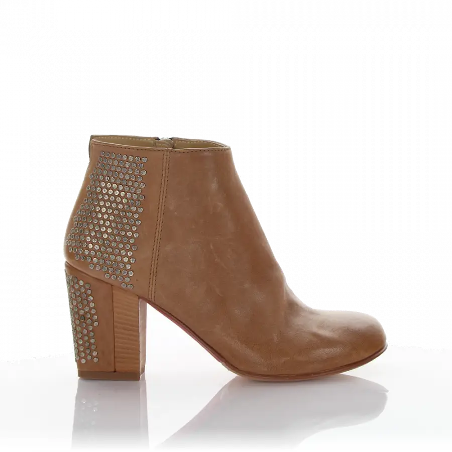 Rossano Bisconti - Stiefeletten Ticino Leder braun Nieten - braun