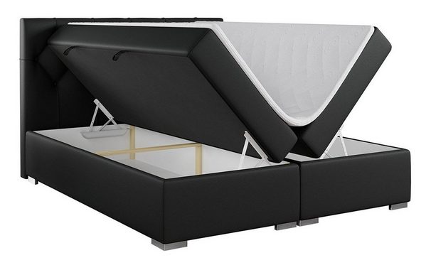 MKS MÖBEL Boxspringbett ALDA, Doppelbett mit Multipocket-Matratze - Modern Bett