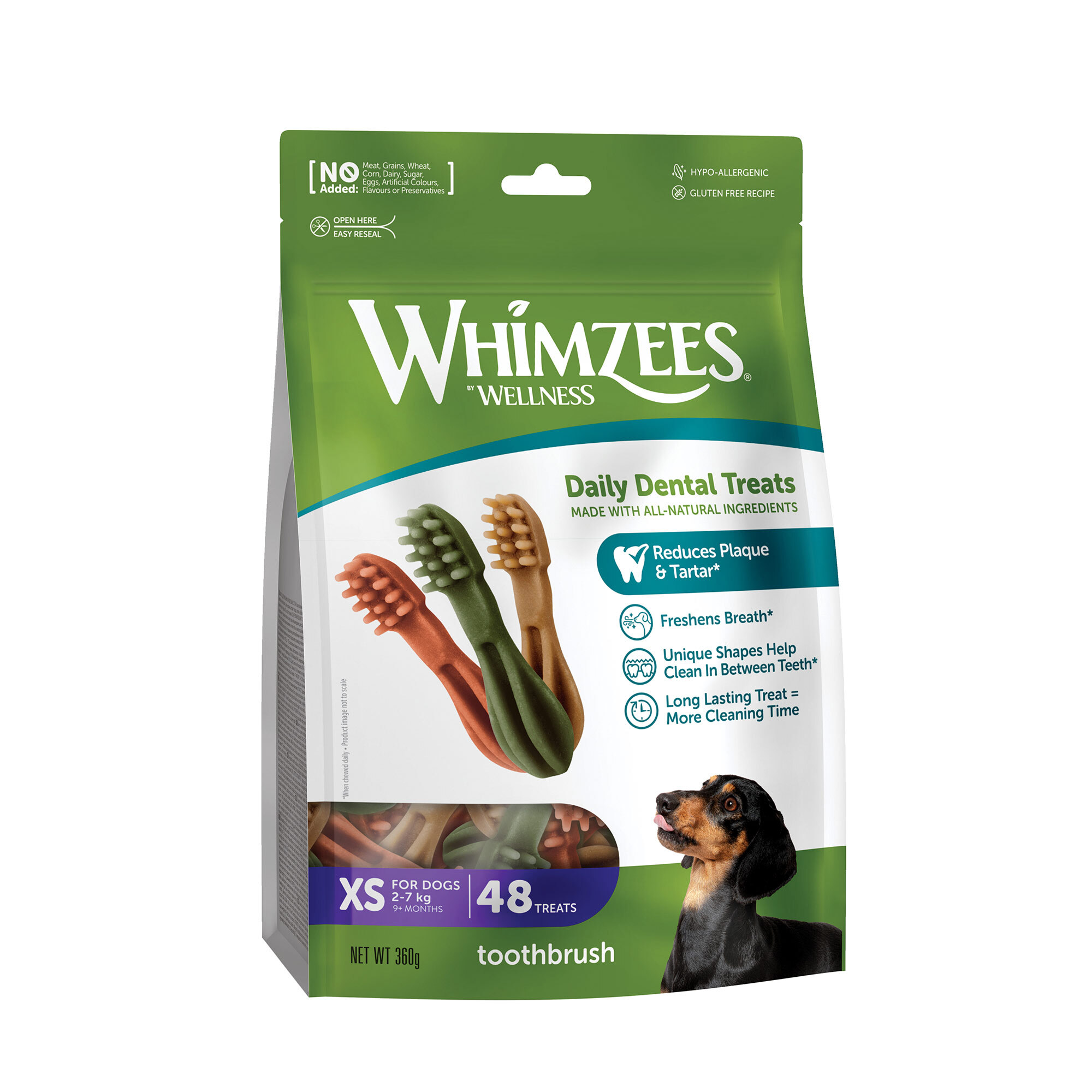 WHIMZEES Snacks WHIMZEES Zahnpflegesnacks Zahnbürste Extra klein, 48x