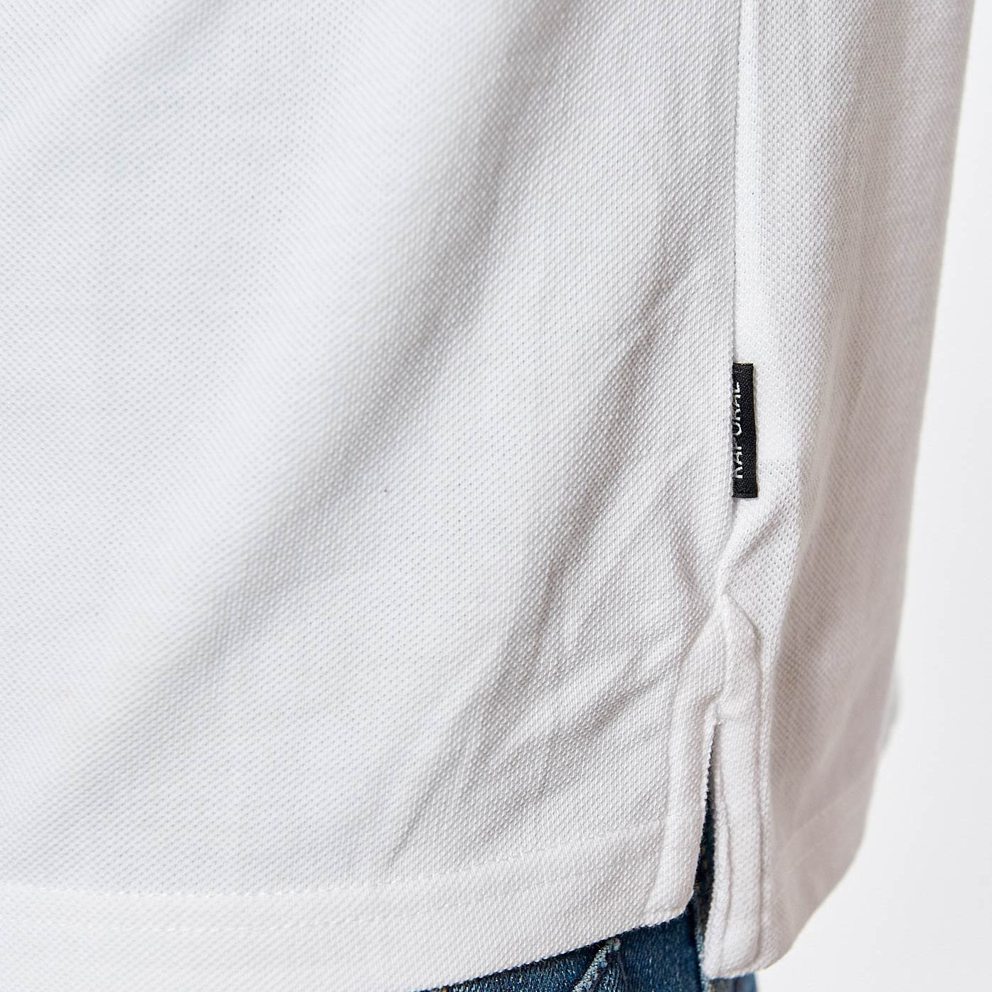 RAYOC  Polo blanc Homme en 100% coton bio