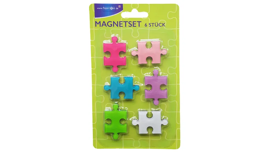 PAPERZONE Magnet-Set im Puzzle-Design mehrfarbig