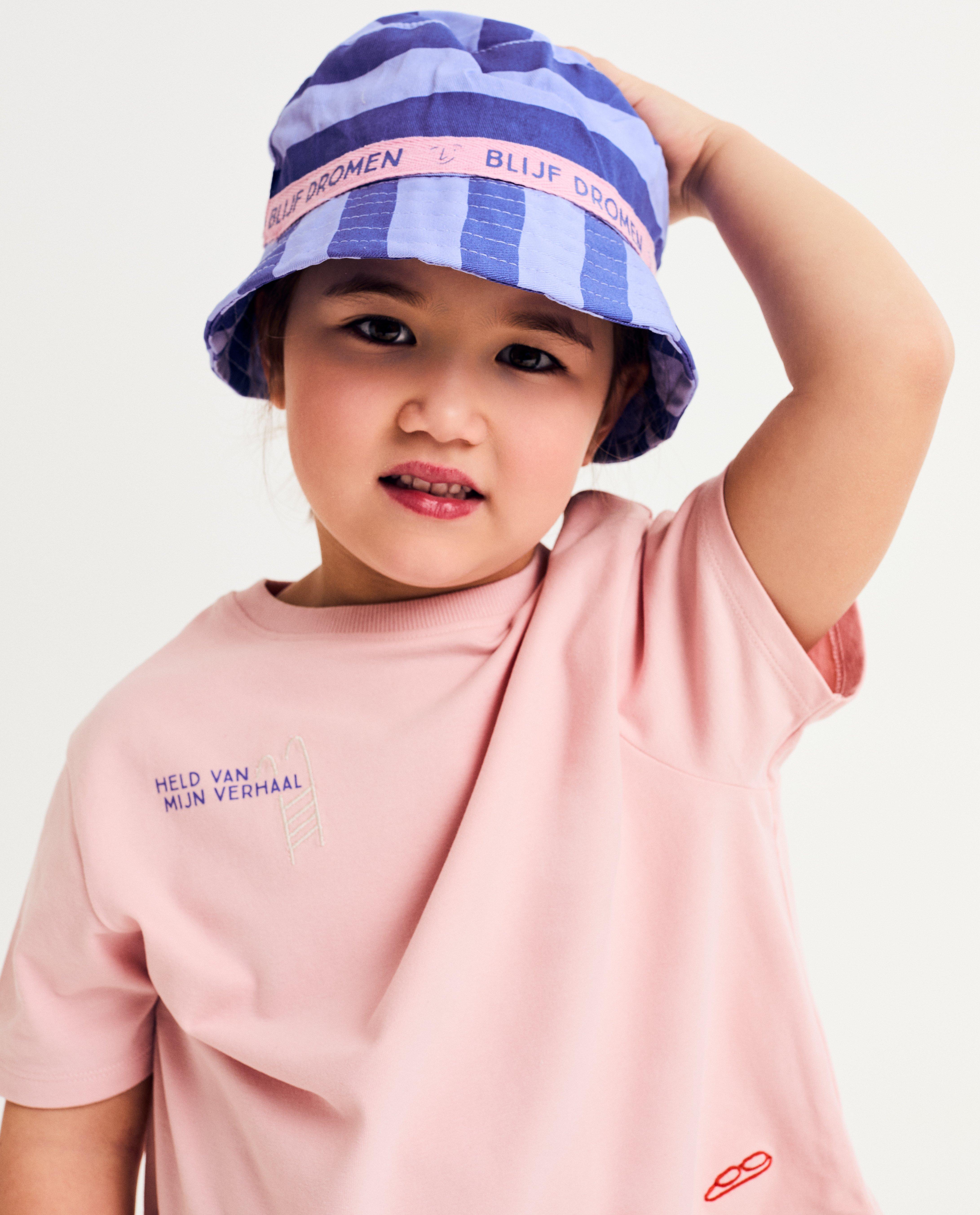 Pălărie de soare cu dungi Elisabeth Lucie Baeten, unisex albastră