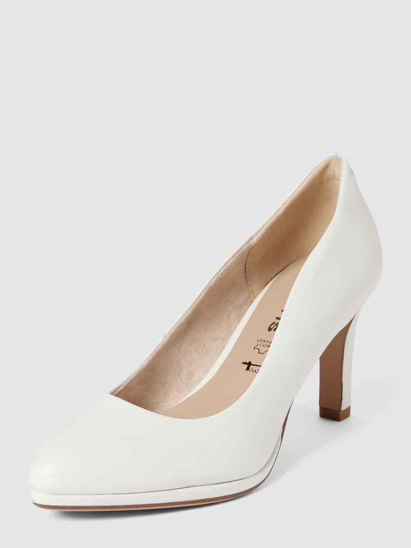 Pumps mit hohem Absatz in weiß