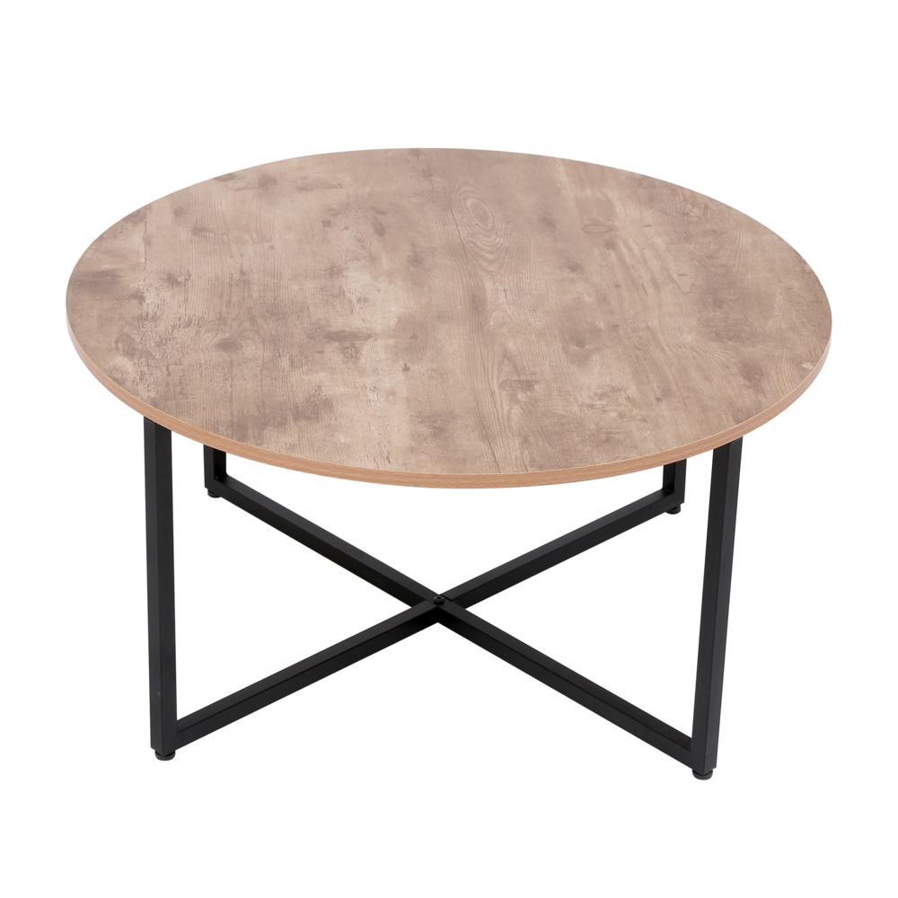 Happy Home Happy Home runder Couchtisch Beistelltisch HWT50-HOL Holzoptik