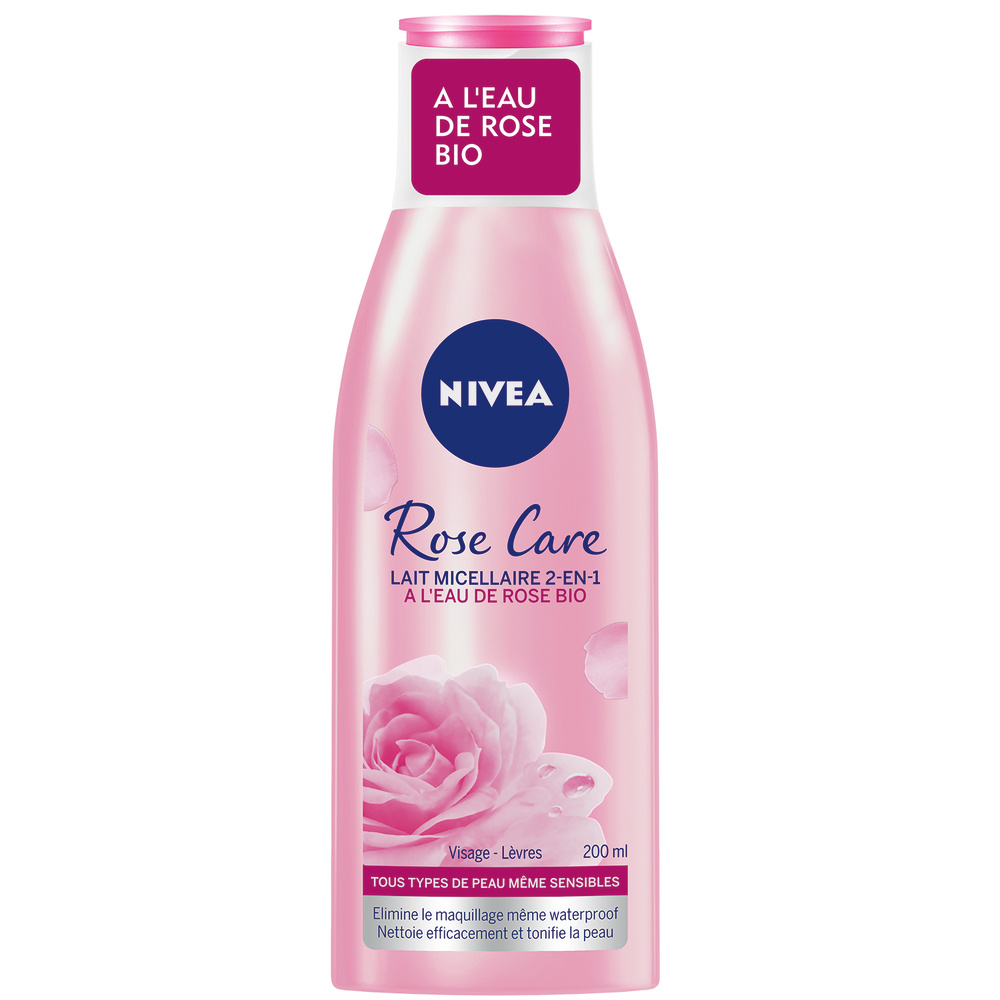 nivea ROSE CARE - Lait démaquillant micellaire à l'eau de rose bio Démaquillant micellaire