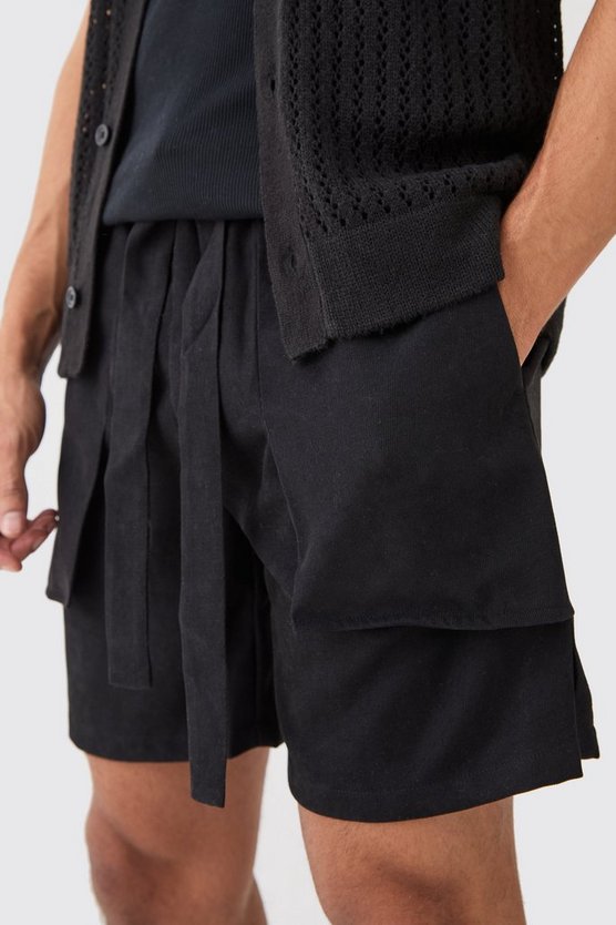 Elasticated Waist Peached Relaxed Fit Short