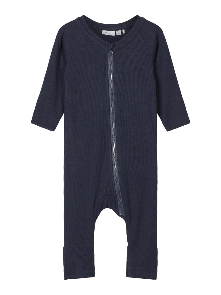 name it Jungen Strampler ohne Fuß mit Reißverschluss in Blau günstig kaufen