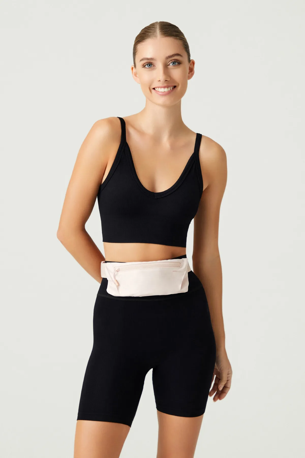 LOS OJOS  x Melodi Black Ribbed Seamless Sports Bra Ribbed Bra Tank2