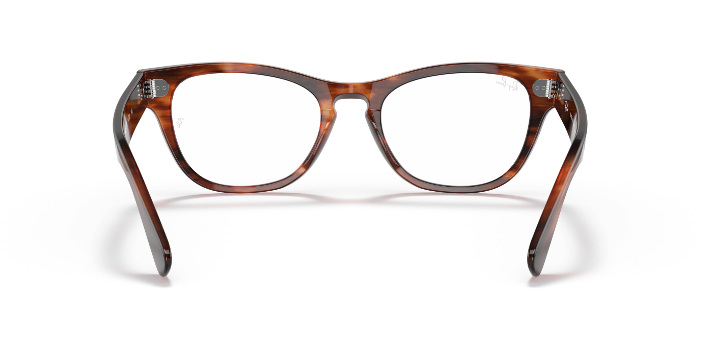 LARAMIE OPTICS - Ochelari de soare cu dungi Havana lucioși