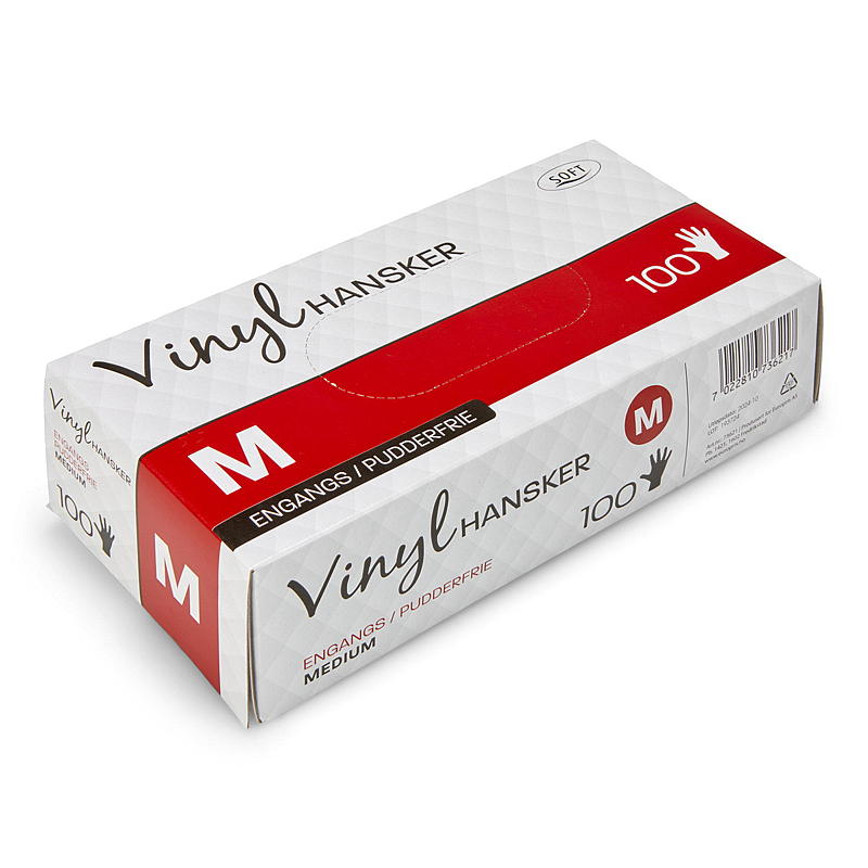 Soft Engangshansker M 100-pk, vinyl
