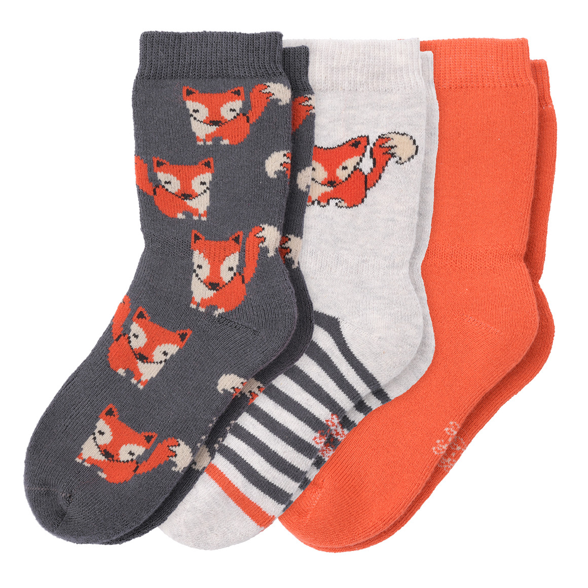 3 Paar Baby Socken mit Fuchs-Motiv