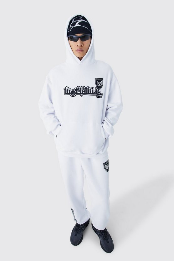 Oversize Worldwide Football Trainingsanzug mit Kapuze