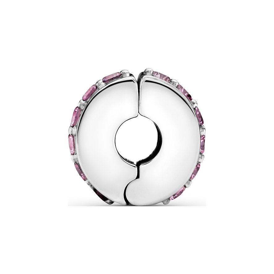 Pandora Charm Moments Rosafarbene funkelnde Linie Clip