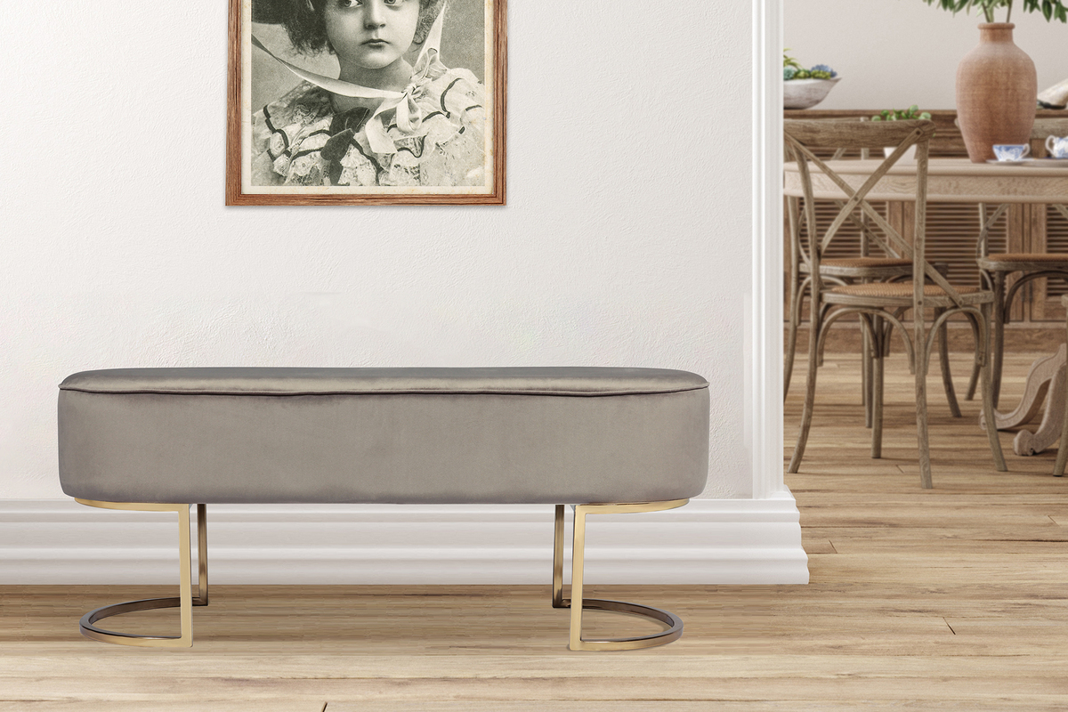 Kayoom Sitzbank Athea 225 Taupe / Gold