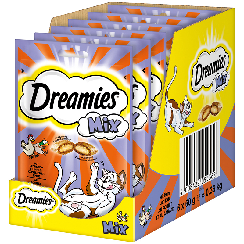 Dreamies Snacks Dreamies Mix 6x60g Huhn & Ente