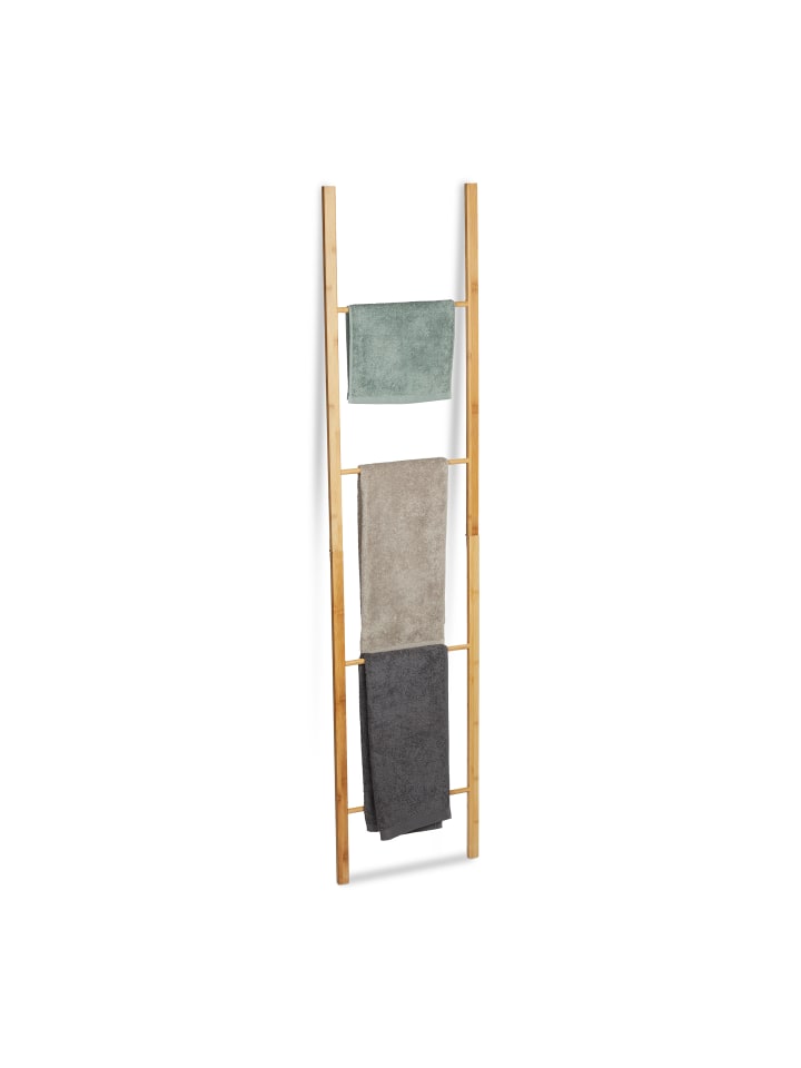 relaxdays Handtuchleiter in Natur - (B)42 x (H)180 x (T)2 cm günstig kaufen onesize