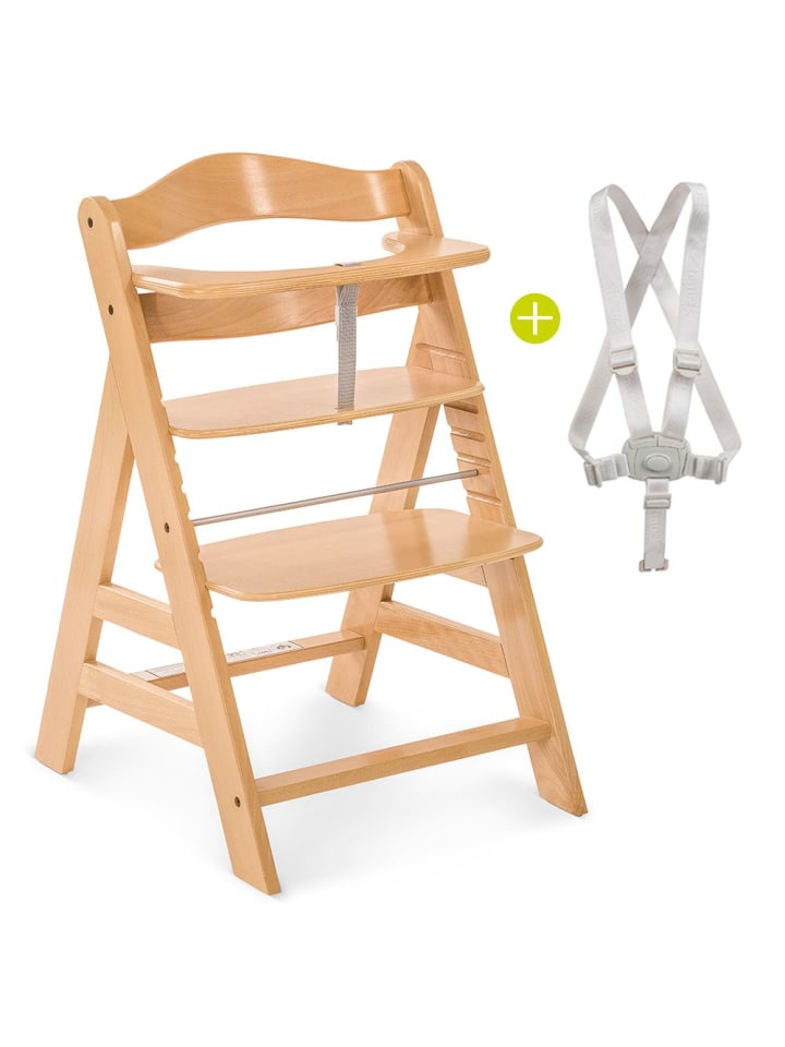 Hauck Alpha Plus Natur Newborn Set - 4-tlg. Hochstuhl   in beige günstig kaufen onesize