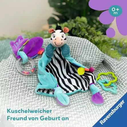Play+ Fühlen, rasseln, spielen (Geschenk-Set: Zebra) - Babyspielzeug ab 0 Monaten