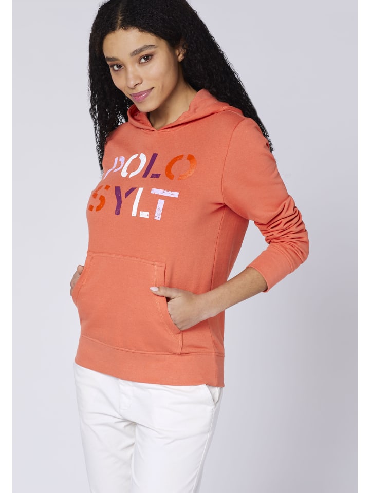 Polo Sylt Kapuzenpullover in Orange günstig kaufen