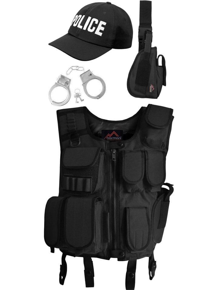Normani Outdoor Sports 5 Teiliges SWAT Kostüm Karneval Kostüm in Police günstig kaufen