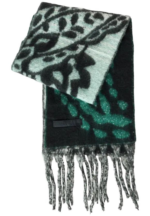 CECIL Jacquard Schal mit Fransen