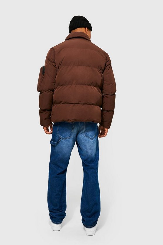 Harrington-Steppjacke mit Ma1 Tasche