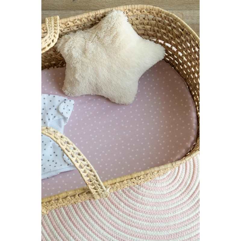 Drap housse Coton Bio motifs Etoiles - Berceau/landau