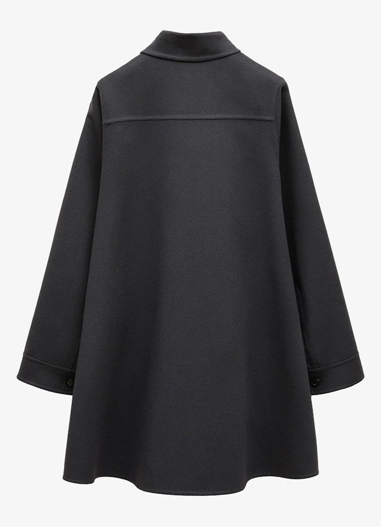 LOEWE Trapeze coat in cashmere blend with breast pocket