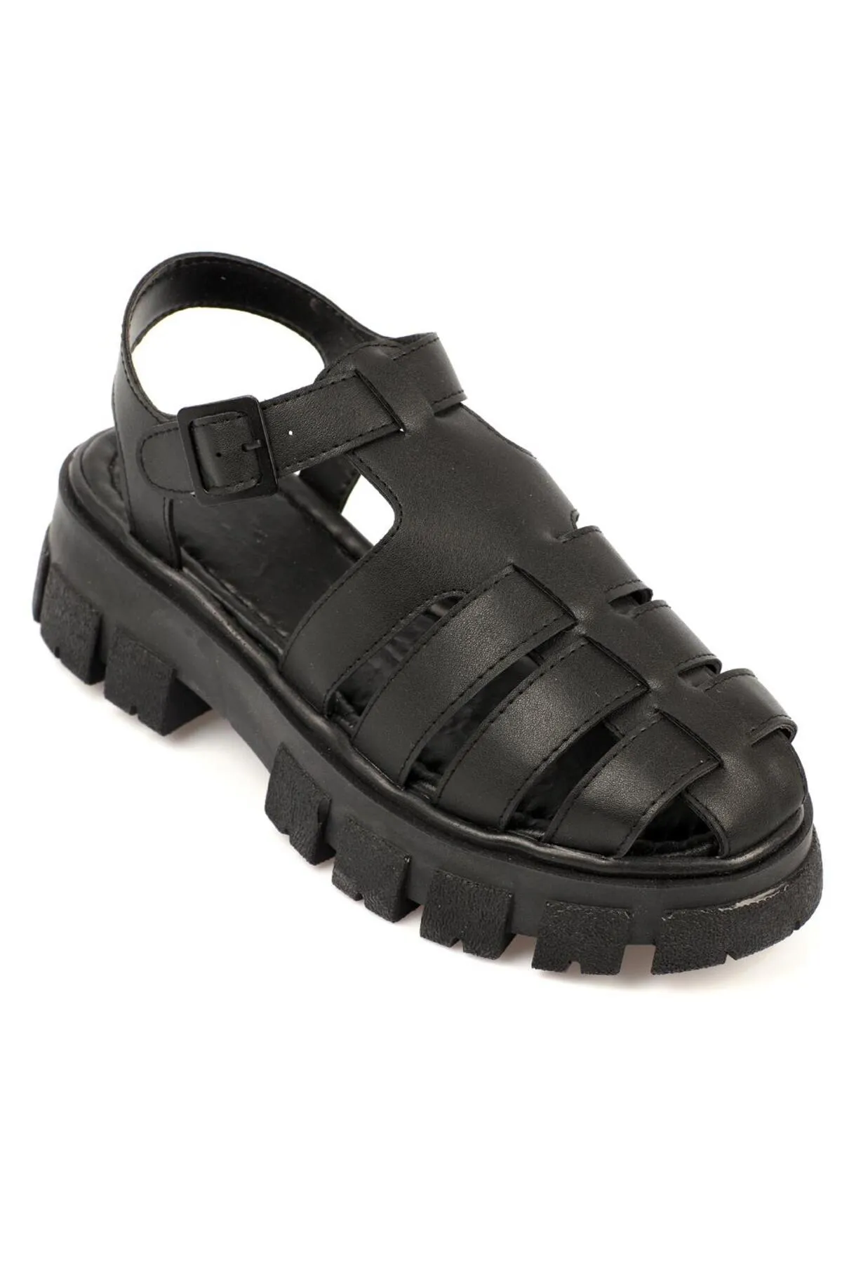Capone Outfitters  Capone Gladiator-Sandalen mit dicker Sohle in Schwarz für Damen