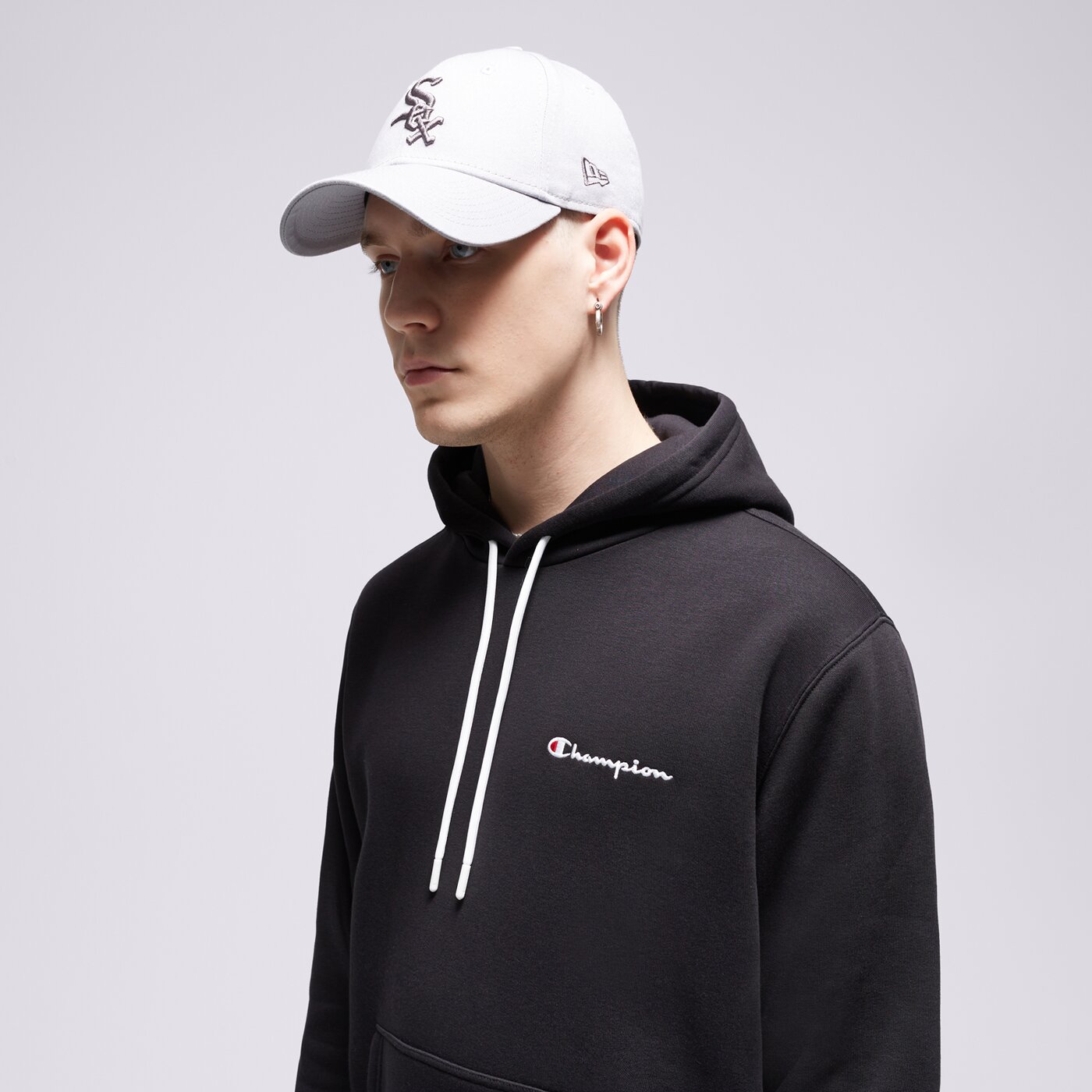 CHAMPION HOODIE HOODED SWEATSHIRT Schwarz