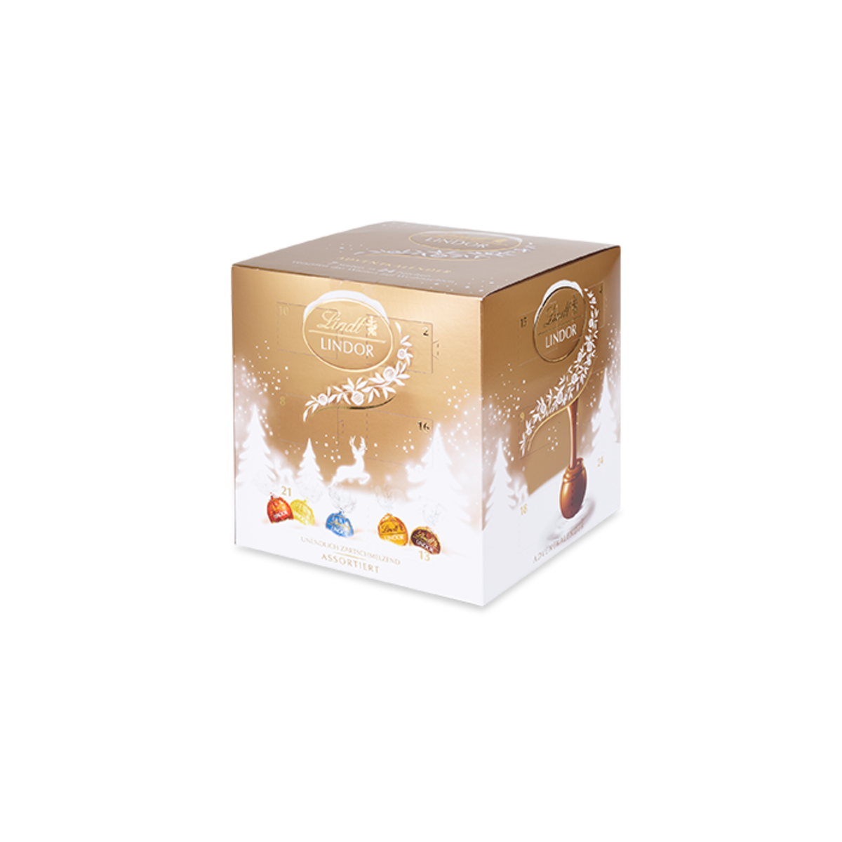 LINDOR Adventskalender Mischung, 300g