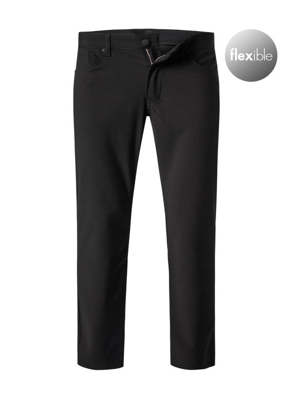BOSS Black, Hose Delaware, Slim Fit, Viskose-Stretch schnelltrocknend, schwarz