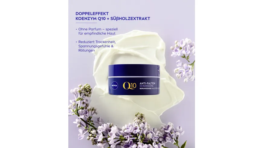 NIVEA Q10 Anti-Falten Beruhigende Nachtpflege Sensible Haut 50 ml
