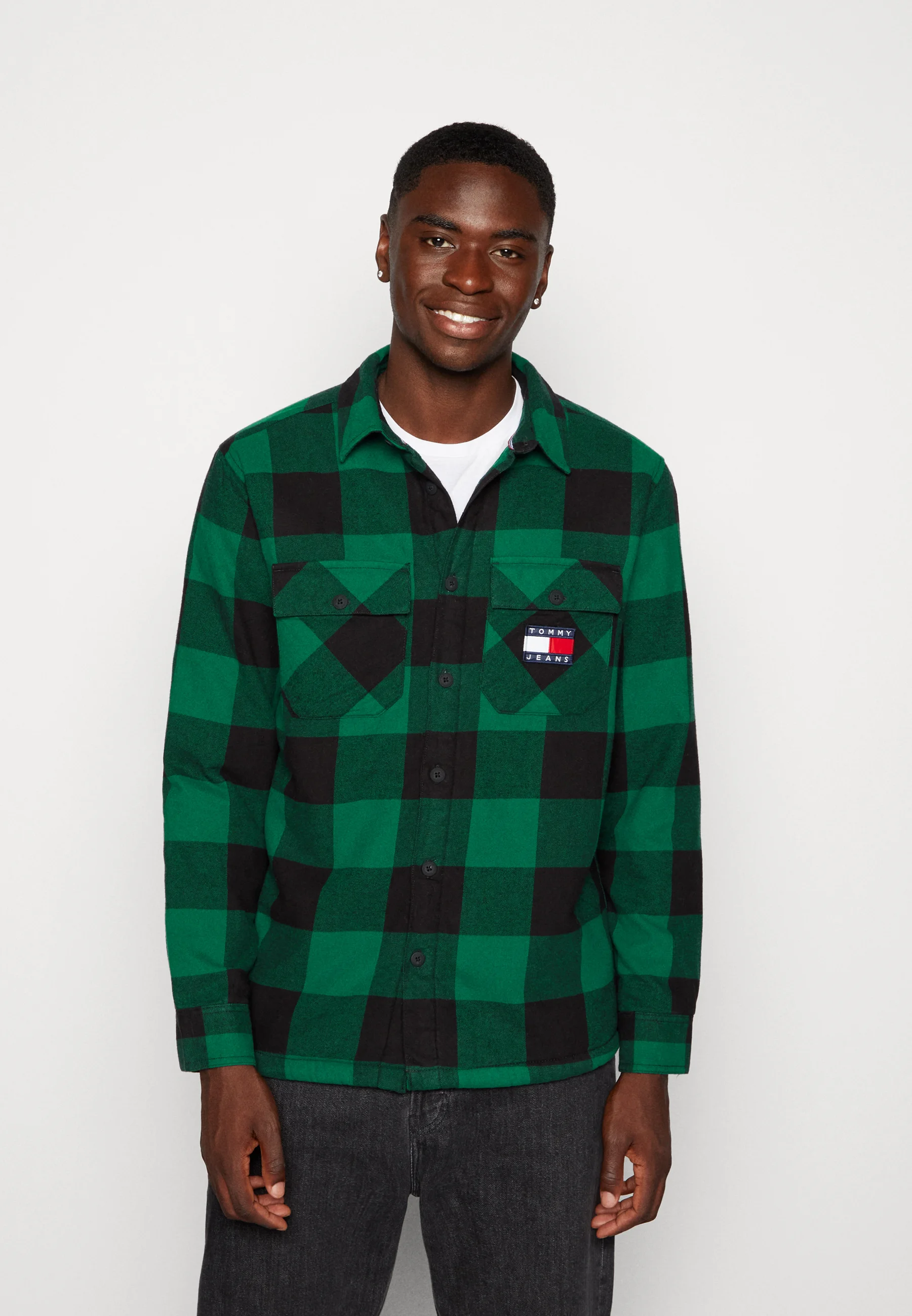 Tommy Jeans SHERPA OVERSHIRT - Chaqueta de entretiempo