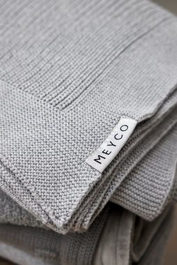 Babydecke Rib Grey Melange, Meyco Baby, 75x100cm