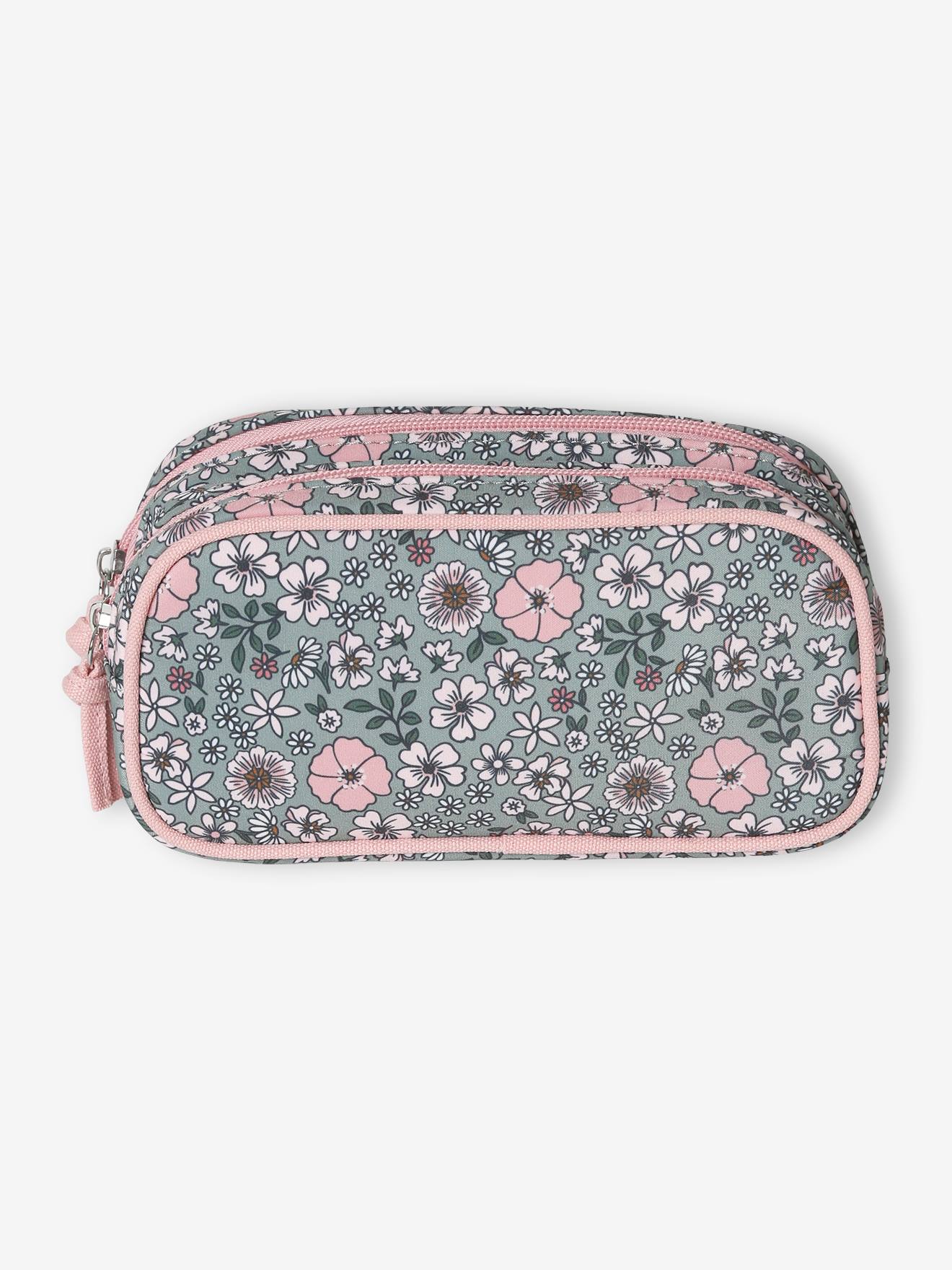 Trousse d'écolière à fleurs 