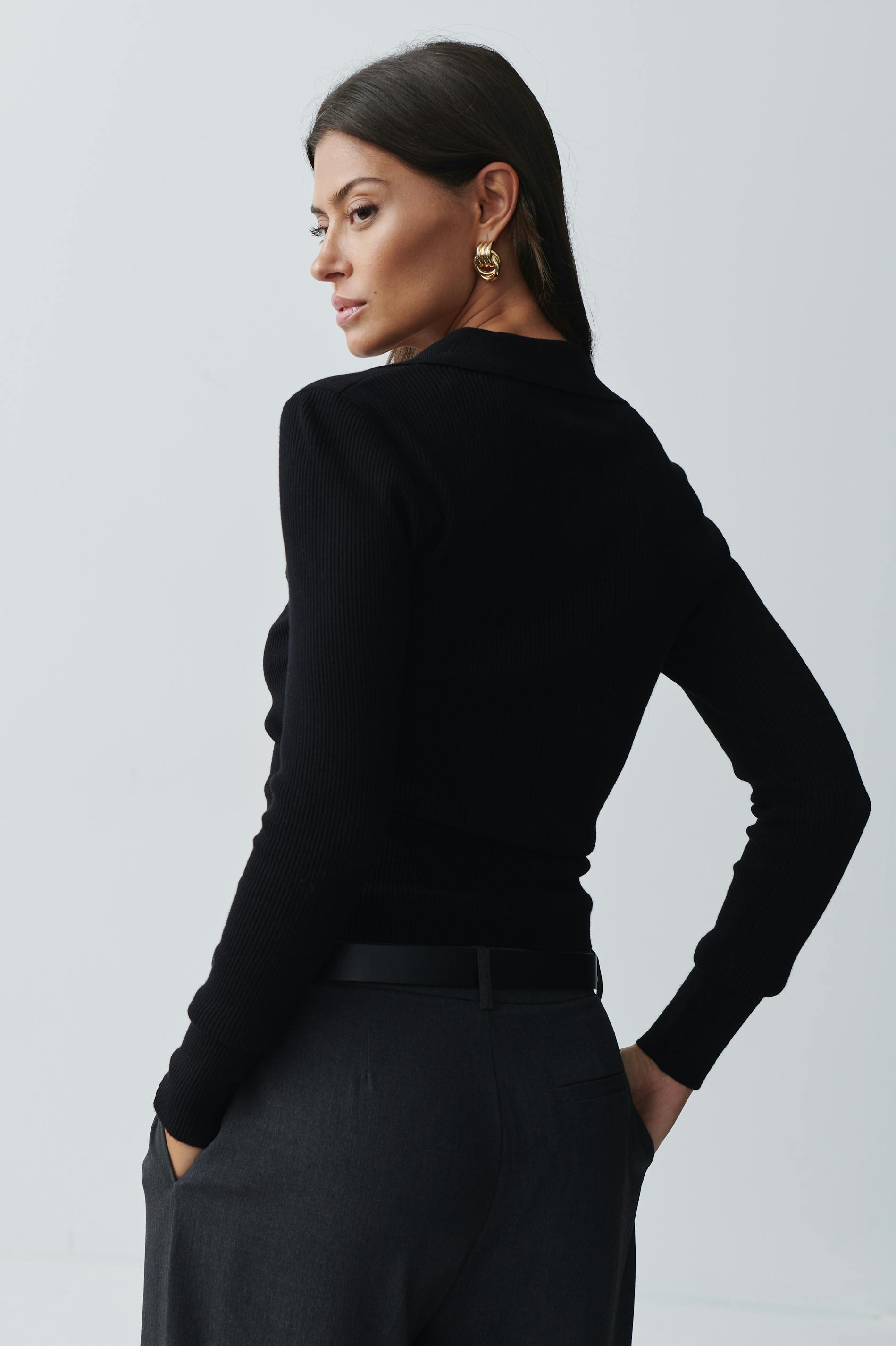 Knitted rib top