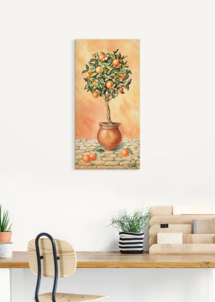 Leinwandbild mit Orangenbaum